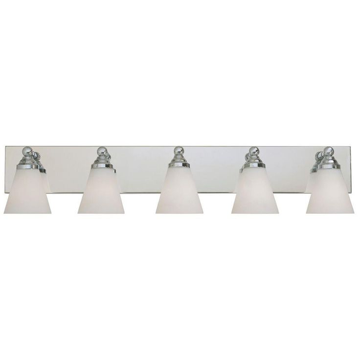 Hudson 5-Light Chrome Wall Mount Vanity Light