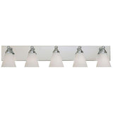 Hudson 5-Light Chrome Wall Mount Vanity Light