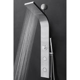 39 in. 2-Jet Easy Connect Shower Panel System in Stainless Steel with Rainfall Waterfall Shower Head and Shower Wand