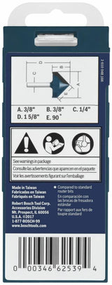 Bosch 3/8-in Carbide-Tipped V-Groove and Scoring Router Bit, 1/4-in Shank