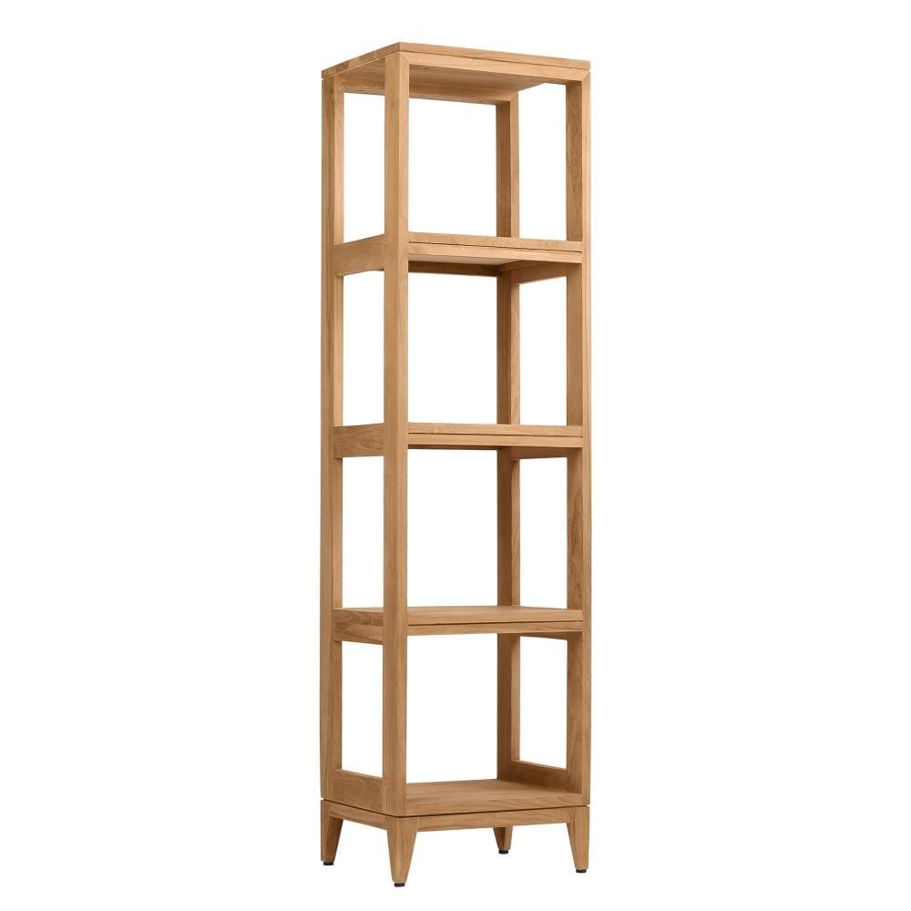 Avanity 16-in x 60-in x 13-in Natural Teak Wood Freestanding Linen Cabinet