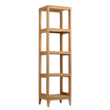 Avanity 16-in x 60-in x 13-in Natural Teak Wood Freestanding Linen Cabinet