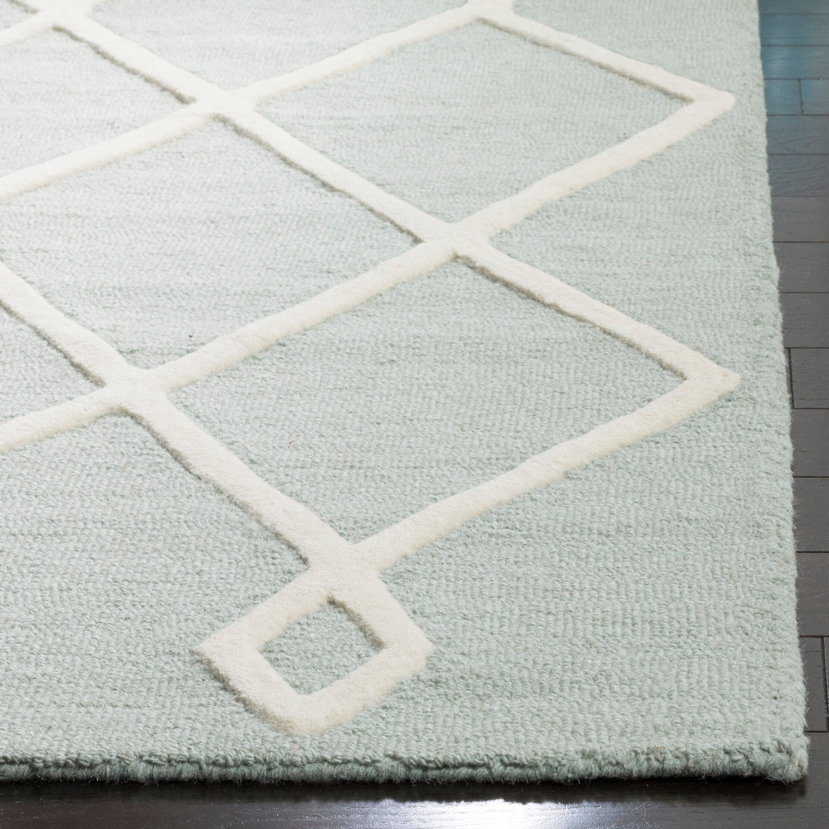 Safavieh Kids Moroccan 5 x 7 Mint/Ivory Hand-Tufted Wool Indoor Trellis Area Rug