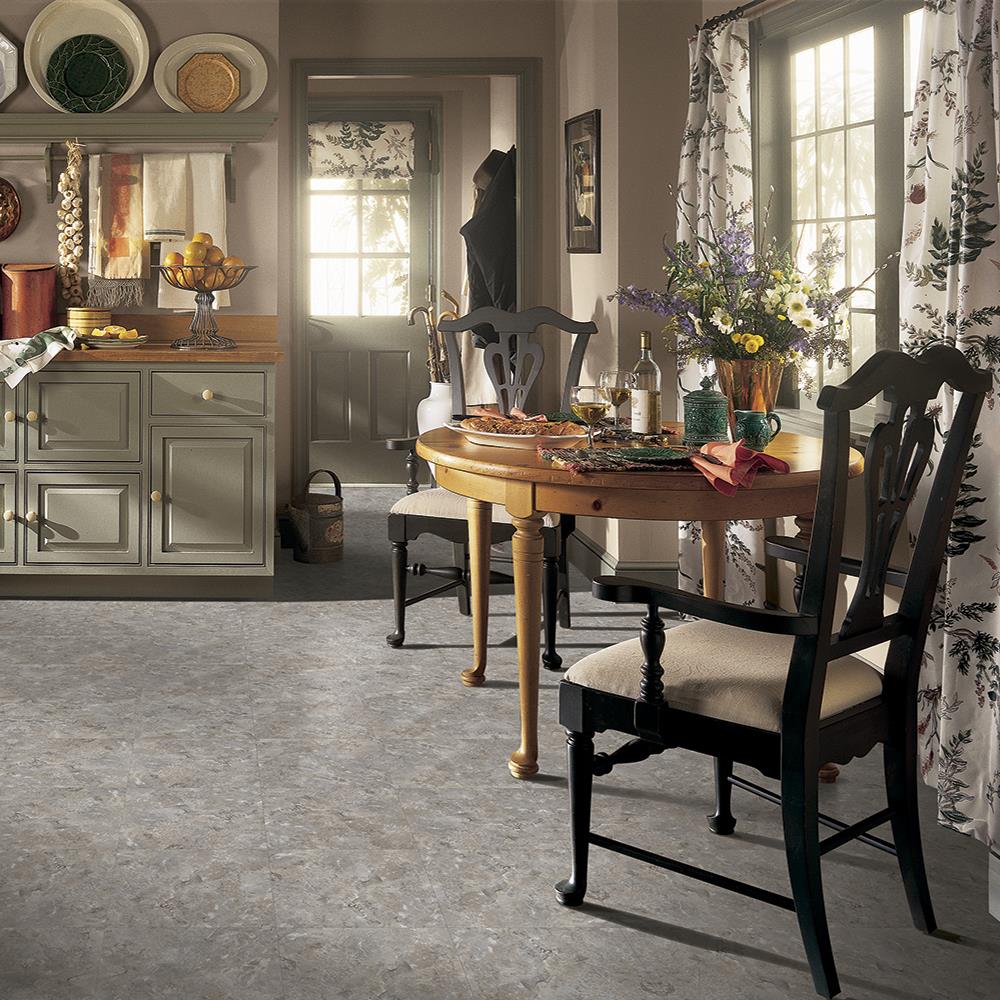 Armstrong Multistone Warm Gray 12 in. x 12 in. Residential Peel and Stick Vinyl Tile Flooring (45 sq. ft./case)