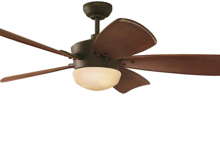Harbor Breeze Saratoga 60-in Oil-Rubbed Bronze LED Indoor Ceiling Fan with Light Kit and Remote (5-Blade)