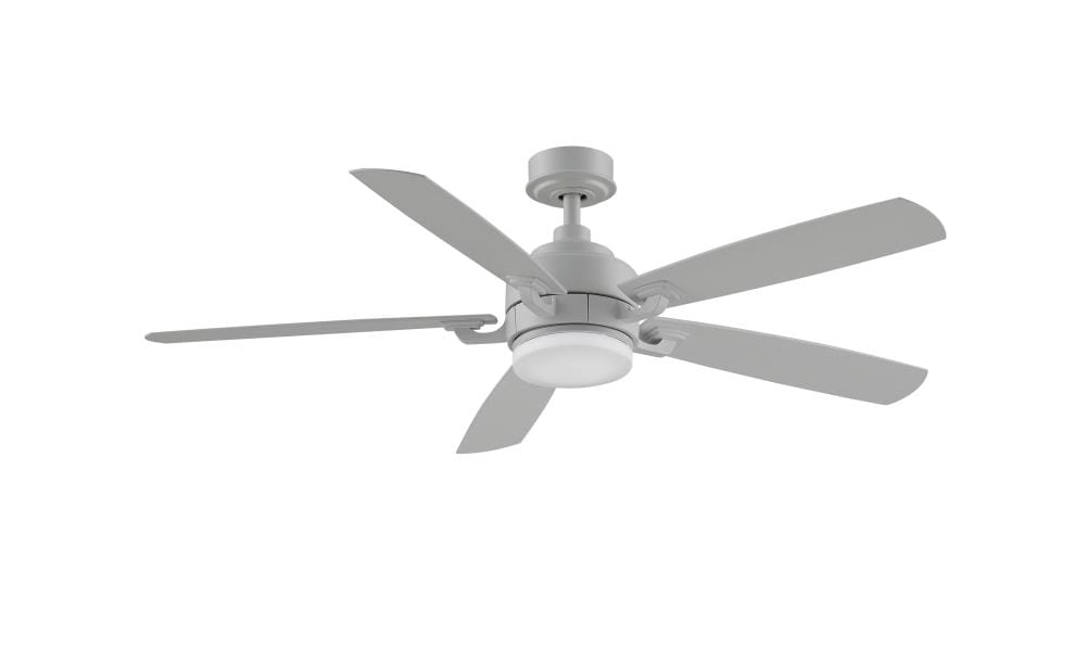 Fanimation Benito v2 52-in Matte White LED Indoor/Outdoor Ceiling Fan with Remote (5-Blade)