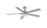 Fanimation Benito v2 52-in Matte White LED Indoor/Outdoor Ceiling Fan with Remote (5-Blade)