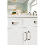 Amerock Kane 3-3/4-in (96mm) Center to Center Weathered Nickel Rectangular Cup Drawer Pull