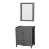 Wyndham Collection Sheffield 29-in Dark Gray Bathroom Vanity Cabinet (Mirror Included)
