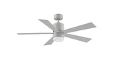 Fanimation Torch 52-in Matte White LED Indoor/Outdoor Ceiling Fan with Remote (5-Blade)