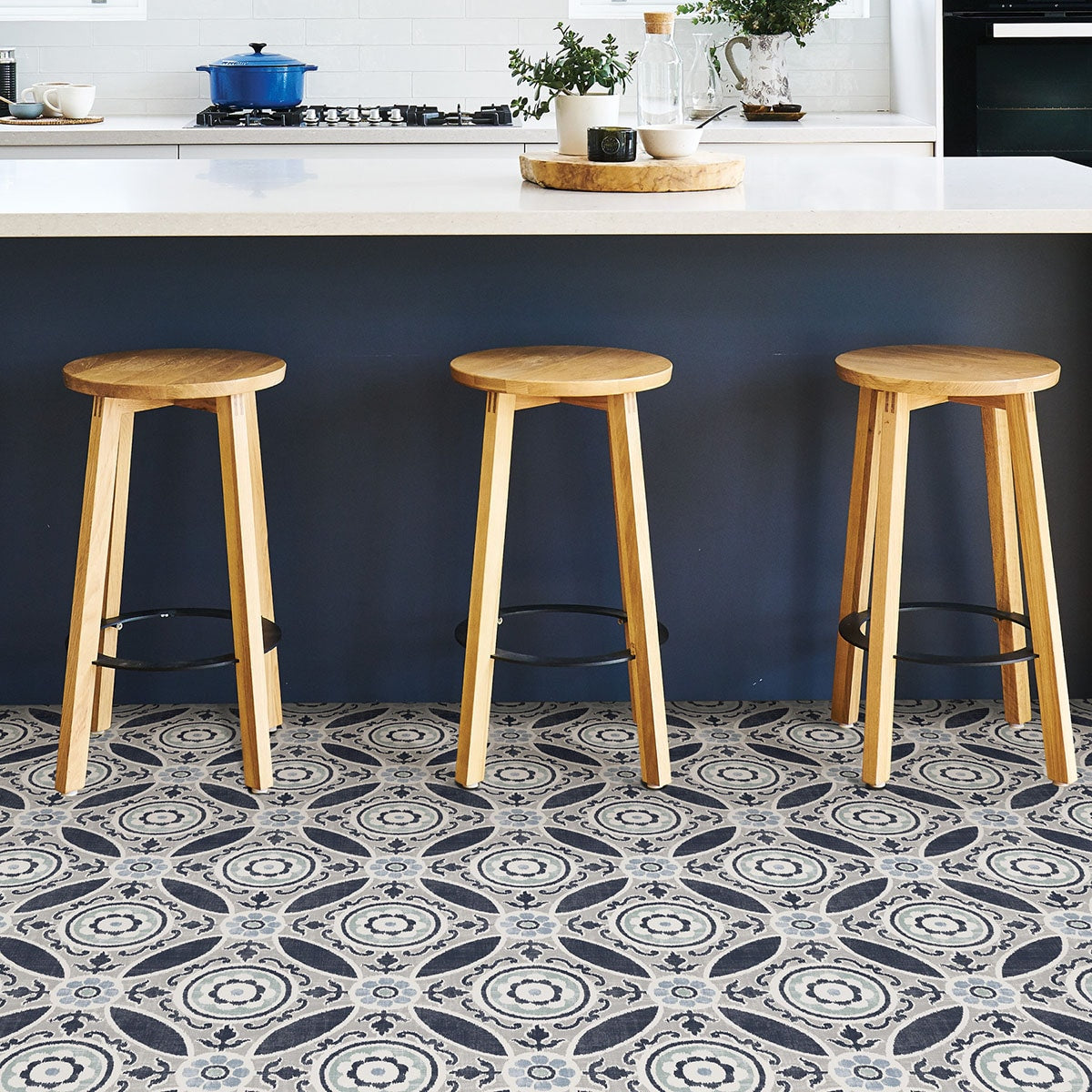 FloorPops 20-piece 12-in x 12-in Blue Peel and Stick Vinyl Tile