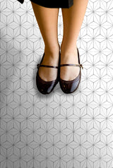 FloorPops Kikko 20-Piece 12-in x 12-in White Peel-and-Stick Vinyl Floor Tile (20-sq ft)