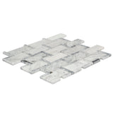 Satori Carrara Grigio 12-in x 12-in Polished Natural Stone Subway Mosaic Wall Tile (0.95-sq. ft/ Piece)