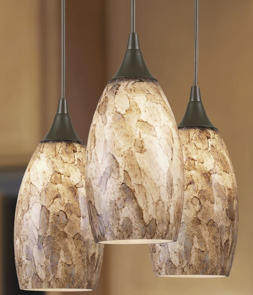 Portfolio French Bronze Transitional Cylinder 3-Light Pendant Canopy – Mix & Match Cluster Round