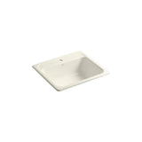 Mayfield Drop-In Cast Iron 25 in. 1-Hole Single Bowl Kitchen Sink in White - Super Arbor