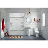 Ensemble 33-1/4 in. x 60 in. x 55-1/4 in. 3-piece Direct-to-Stud Shower Wall Set in White - Super Arbor