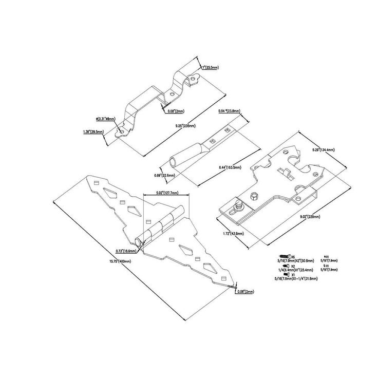 Everbilt Black Deluxe Latch Gate Set