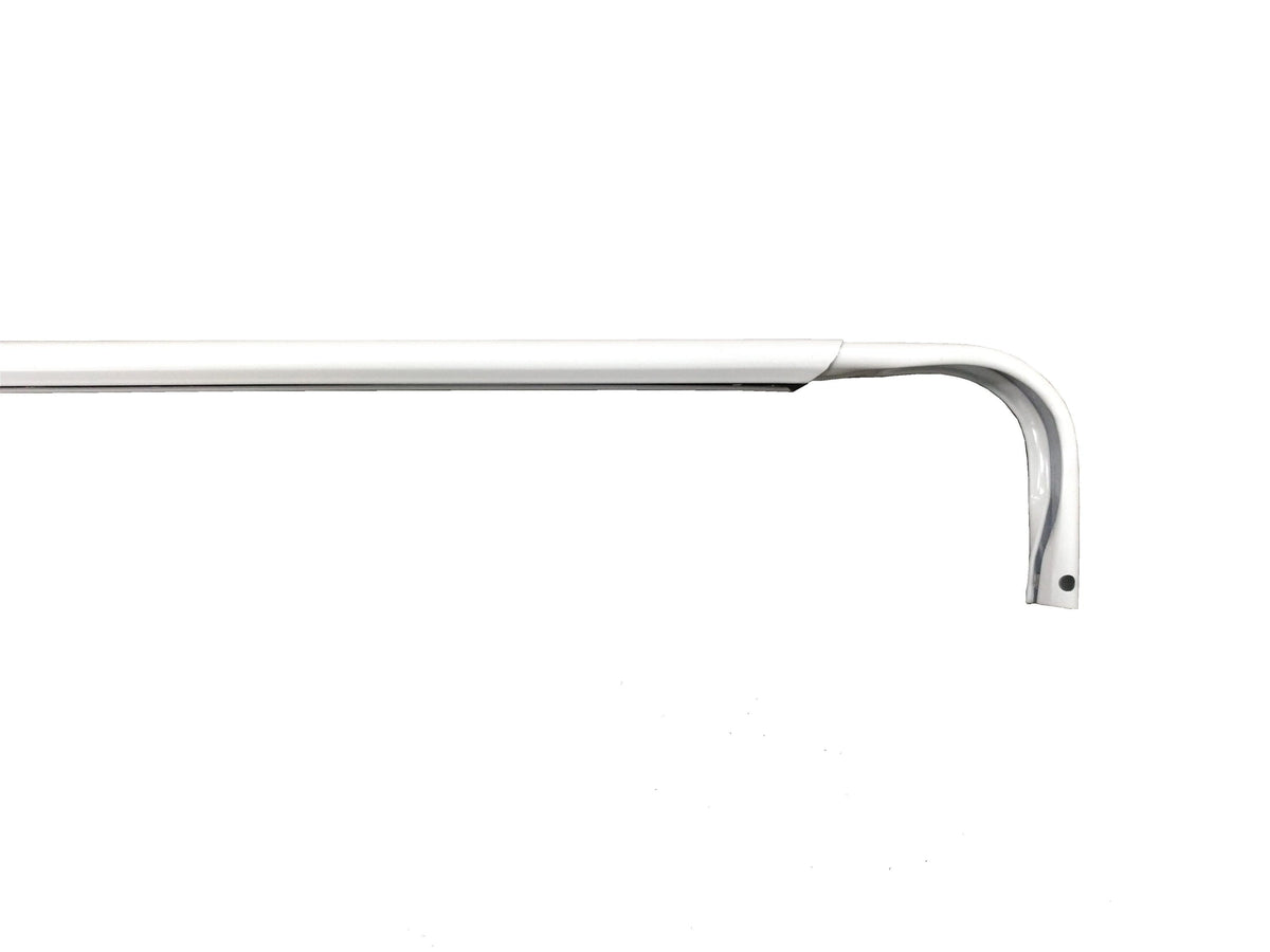 Project Source 84-in to 120-in White Steel Single Curtain Rod