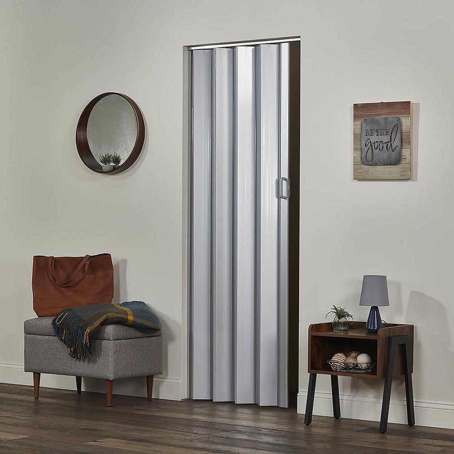 Spectrum Oakmont 48-in x 96-in White Vinyl Accordion Door (Hardware Included) - Super Arbor