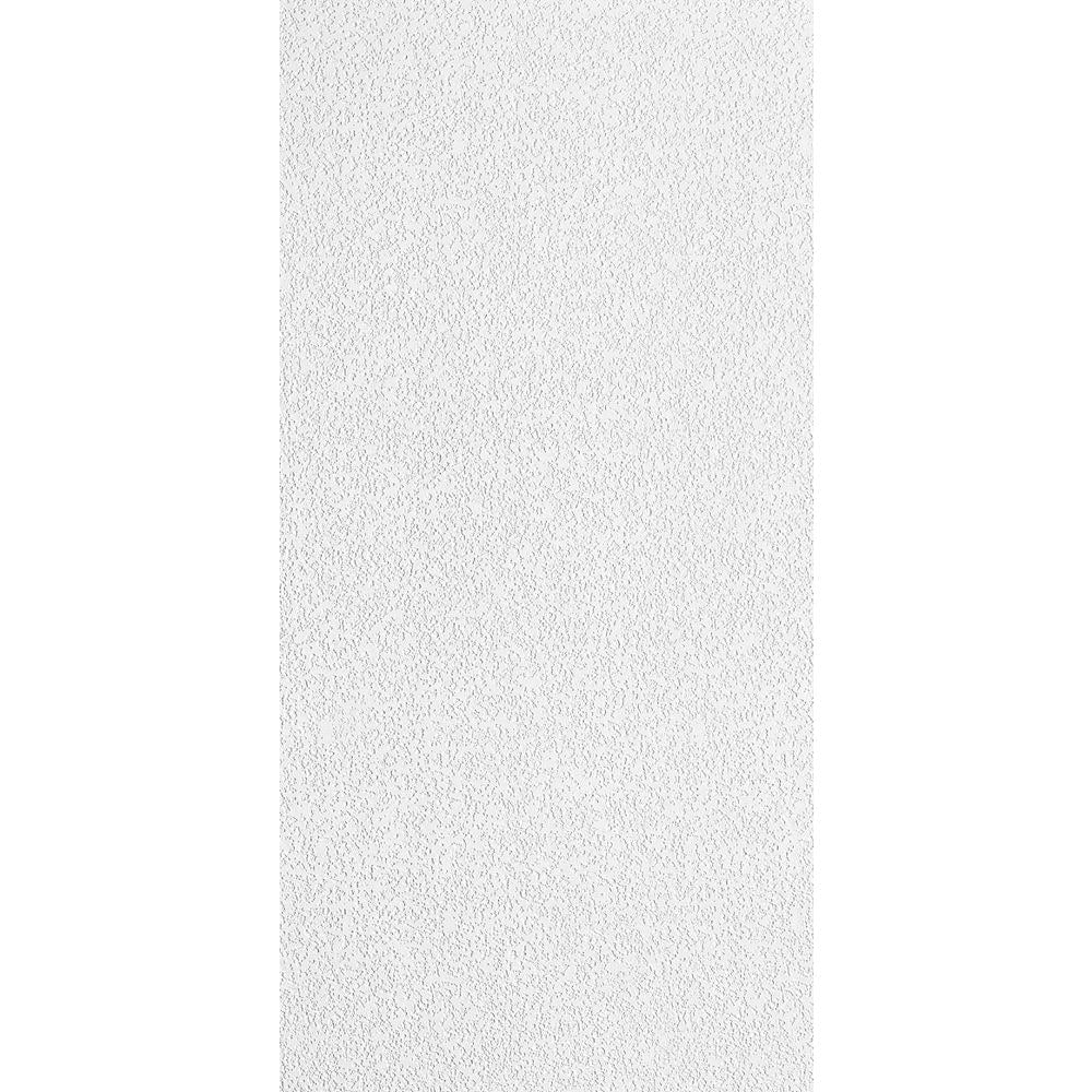 Armstrong Ceilings 48-in x 24-in Random Fissured Fiberglass Contractor Ceiling Tiles, 16-Pack, White Textured, 15/16-in Drop Acoustic Panels