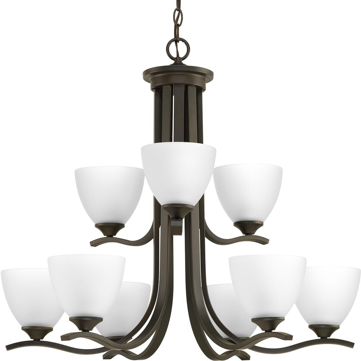 Progress Lighting Laird 9-Light Antique Bronze Transitional Chandelier