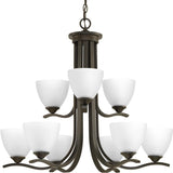 Progress Lighting Laird 9-Light Antique Bronze Transitional Chandelier