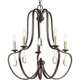 Progress Lighting Anjoux 5-Light Antique Bronze Transitional Chandelier