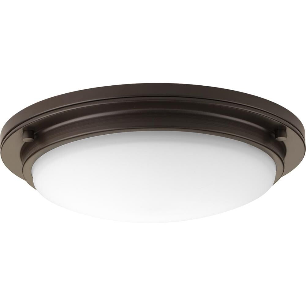 Progress Lighting Apogee 15-in Architectural Bronze Modern/Contemporary LED Flush Mount Light ENERGY STAR