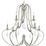 Progress Lighting Anjoux 9-Light Gray Transitional Chandelier