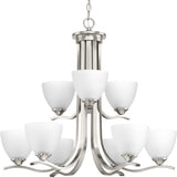 Progress Lighting Laird 9-Light Brushed Nickel Transitional Chandelier