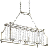 Progress Lighting Desiree 6-Light Silver Ridge Glam Linear Kitchen Island Light, 38-in
