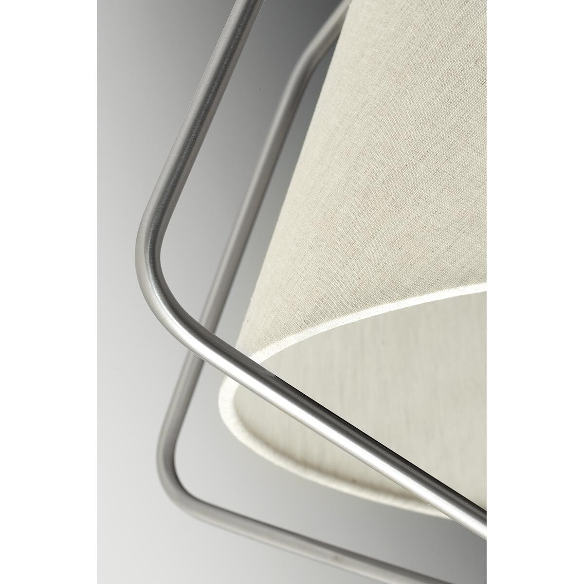 Progress Lighting Hangar 3-Light Brushed Nickel Mid-century Drum Large Hanging Pendant Light