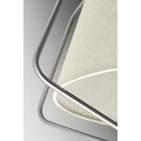 Progress Lighting Hangar 3-Light Brushed Nickel Mid-century Drum Large Hanging Pendant Light