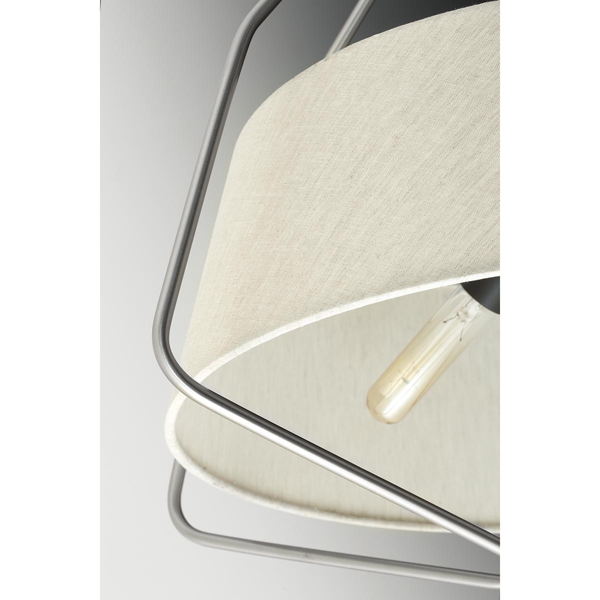 Progress Lighting Hangar 3-Light Brushed Nickel Mid-century Drum Large Hanging Pendant Light