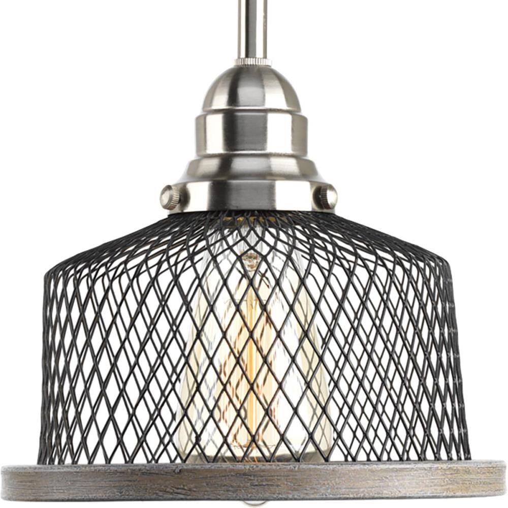 Progress Lighting Tilley 4-Light Brushed Nickel Coastal Lantern Large Hanging Pendant Light
