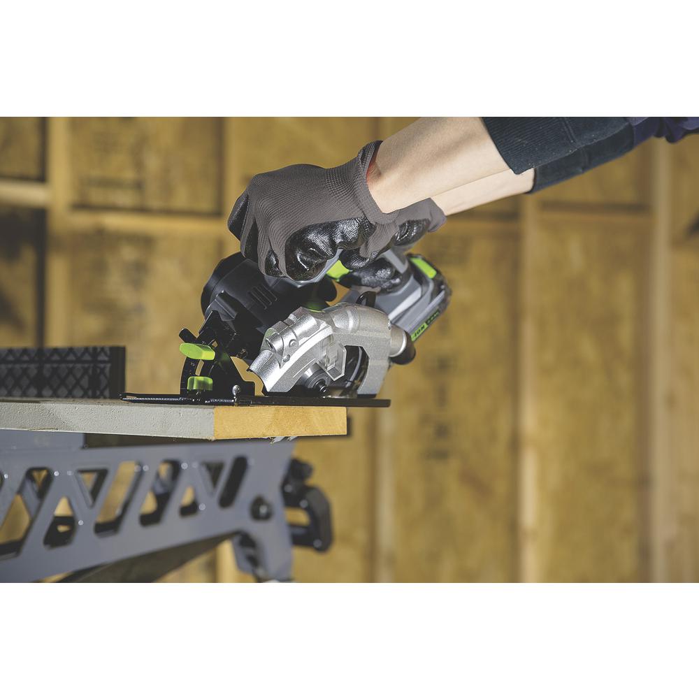 20-Volt Lithium-Ion Cordless 5-1/2 in. Circular Saw with Laser Guide, 18T Blade, Battery and Charger - Super Arbor