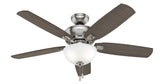 Hunter Creekside LED 52-in Satin Nickel Indoor Ceiling Fan with Light Kit, 5-Blade