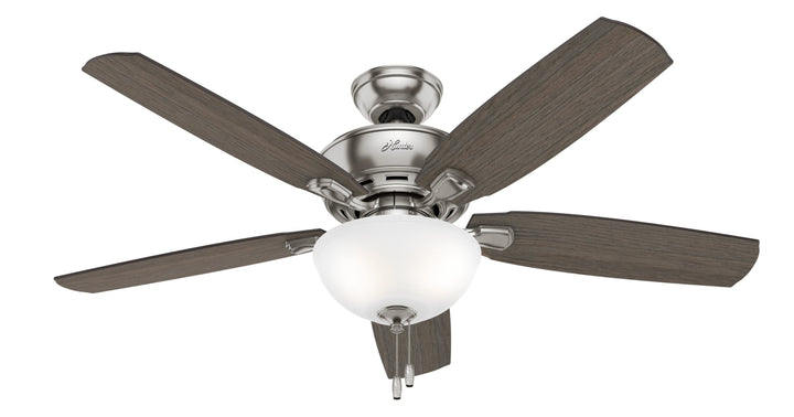 Hunter Creekside LED 52-in Brushed Nickel Indoor Ceiling Fan with Light Kit (5-Blade)