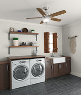 Hunter Creekside LED 52-in Satin Nickel Indoor Ceiling Fan with Light Kit, 5-Blade