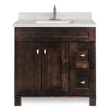 31-in Pepper Solid Surface Bathroom Vanity Top