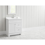 Style Selections Ellenbee 30-in Gray Single Sink Bathroom Vanity with White Cultured Marble Top - Super Arbor