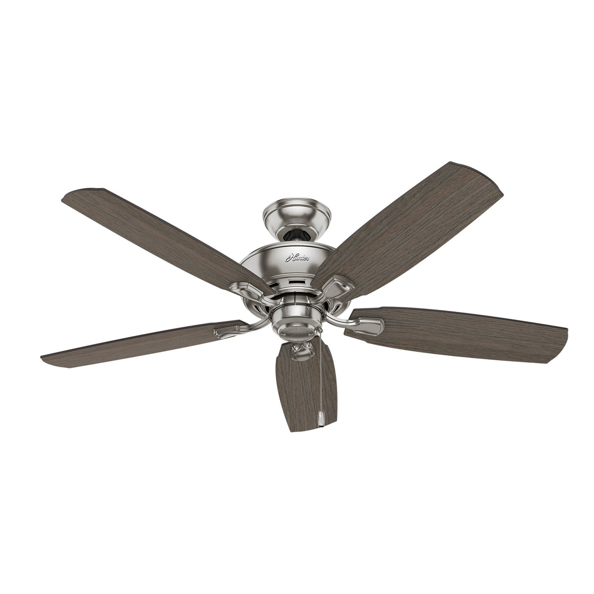 Hunter Creekside LED 52-in Satin Nickel Indoor Ceiling Fan with Light Kit, 5-Blade