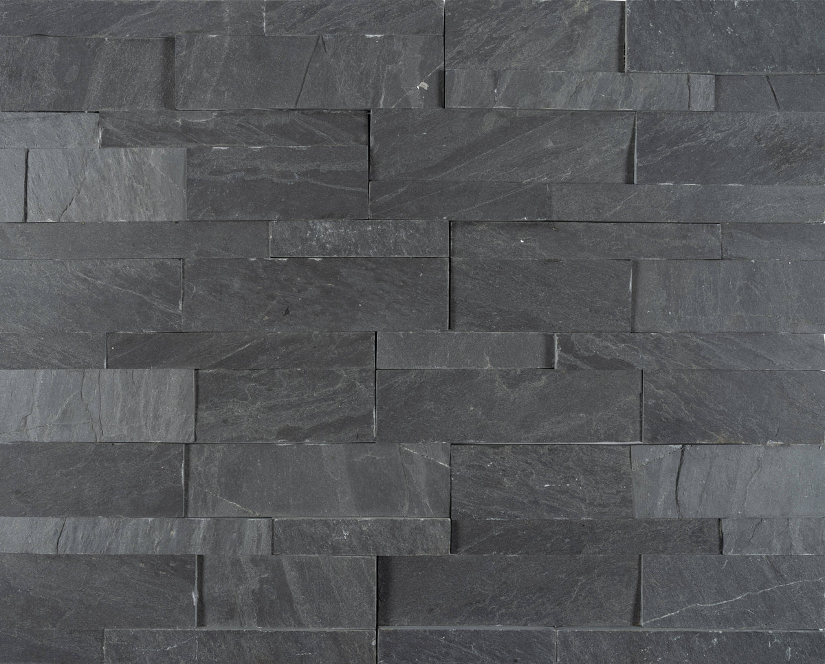 Satori Charcoal Ledgestone 6-in x 12-in Natural Stone Slate Stone Look Wall Tile (0.48-sq ft per Piece)