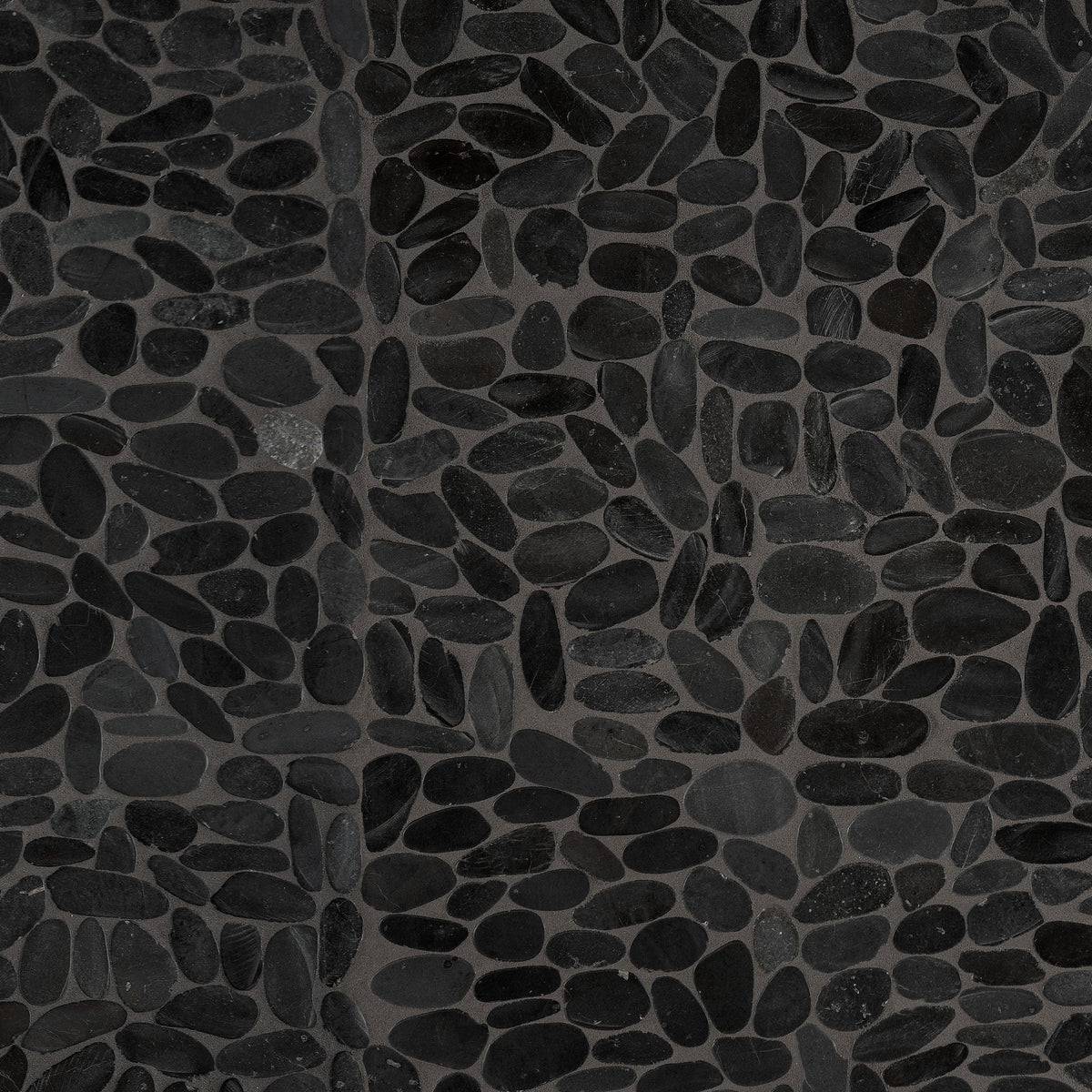 Satori River Rock Black 12-in x 12-in Natural Stone Mosaic Floor and Wall Tile (0.96-sq. ft/ Piece)
