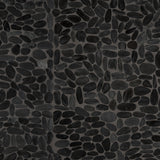Satori River Rock Black 12-in x 12-in Natural Stone Mosaic Floor and Wall Tile (0.96-sq. ft/ Piece)