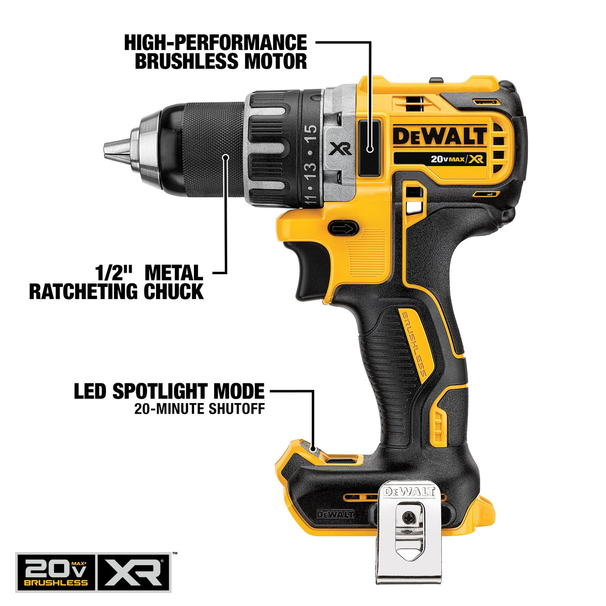 DEWALT XR 2-Tool 20-Volt Max Brushless Power Tool Combo Kit with Soft Case, Charger and 2 Batteries (DCK283D2)
