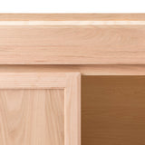 Project Source Oak Brook 36-in W x 35-in H x 23.75-in D Unfinished Oak Door and Drawer Base Cabinet, Fully Assembled