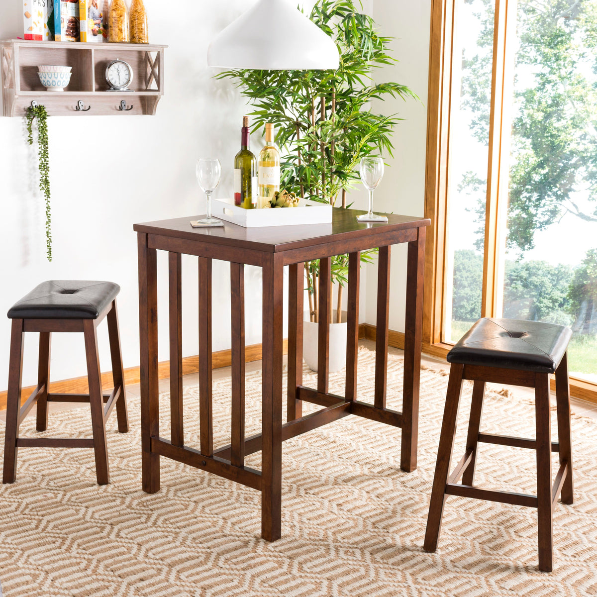 Safavieh Ilana Chestnut Dining Set with Counter Height Table