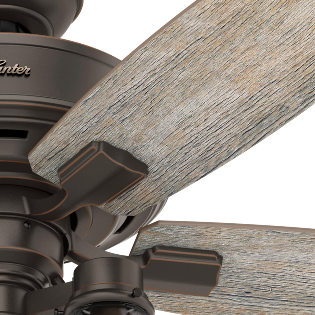 Hunter Lincoln Edison Style LED 52-in Onyx Bengal Bronze LED Indoor Ceiling Fan (5-Blade)