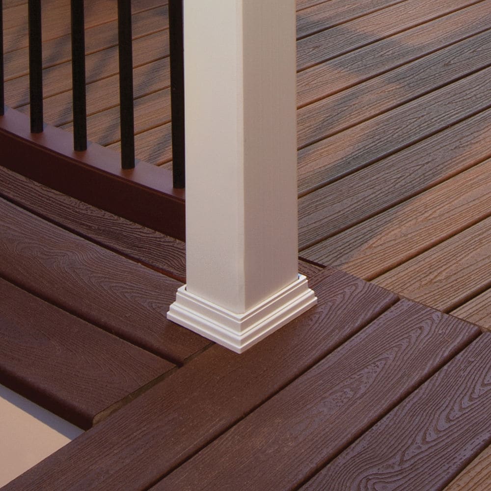 Trex 4-in x 4-in Classic White Composite Deck Post Base Trim